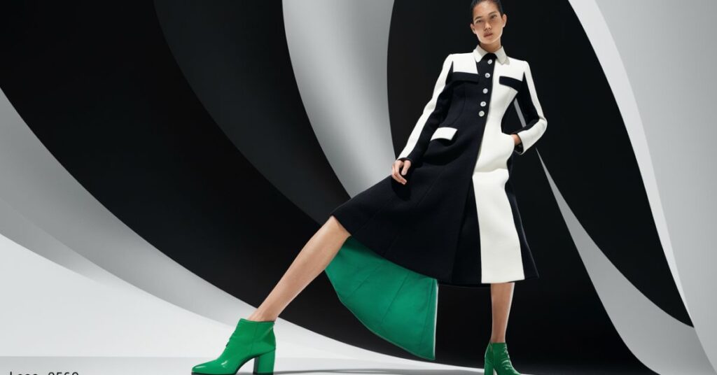 Green Shoes with Black and White Outfits